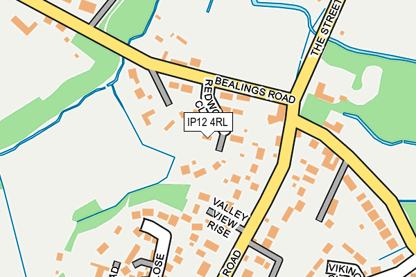 IP12 4RL map - OS OpenMap – Local (Ordnance Survey)