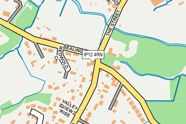 IP12 4RN map - OS OpenMap – Local (Ordnance Survey)