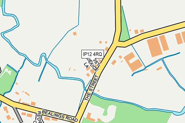 IP12 4RQ map - OS OpenMap – Local (Ordnance Survey)