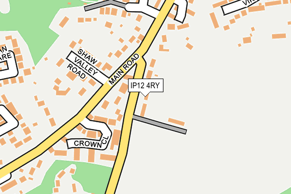 IP12 4RY map - OS OpenMap – Local (Ordnance Survey)