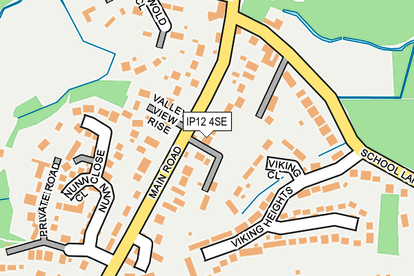 IP12 4SE map - OS OpenMap – Local (Ordnance Survey)