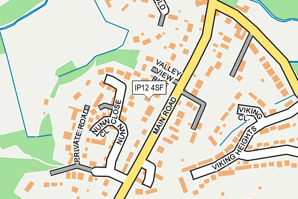IP12 4SF map - OS OpenMap – Local (Ordnance Survey)