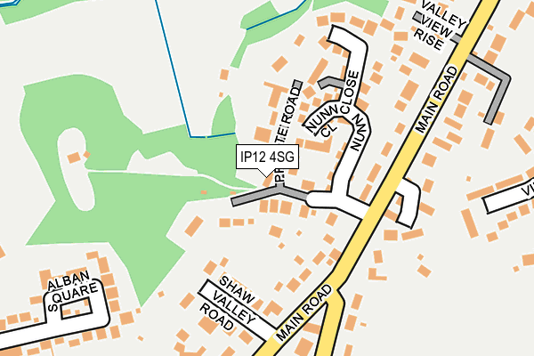 IP12 4SG map - OS OpenMap – Local (Ordnance Survey)