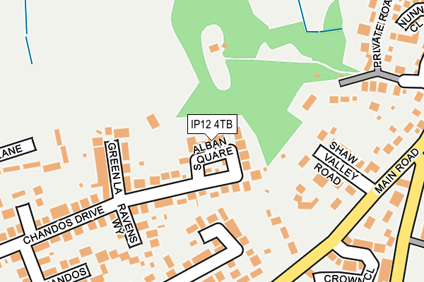 IP12 4TB map - OS OpenMap – Local (Ordnance Survey)