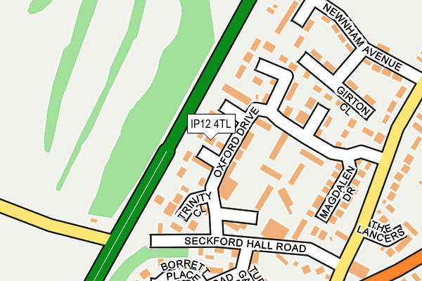 IP12 4TL map - OS OpenMap – Local (Ordnance Survey)