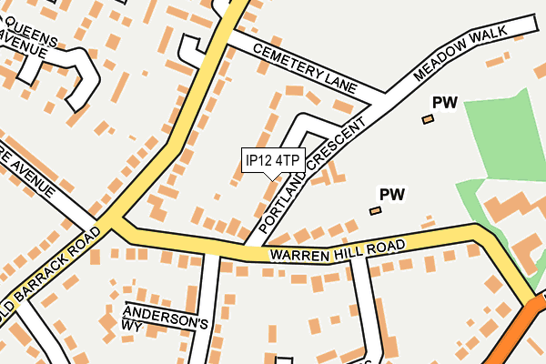 IP12 4TP map - OS OpenMap – Local (Ordnance Survey)