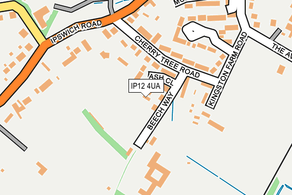 IP12 4UA map - OS OpenMap – Local (Ordnance Survey)
