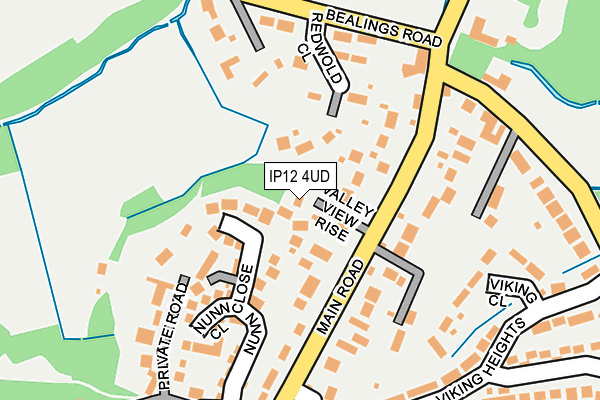 IP12 4UD map - OS OpenMap – Local (Ordnance Survey)