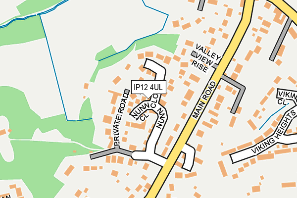 IP12 4UL map - OS OpenMap – Local (Ordnance Survey)