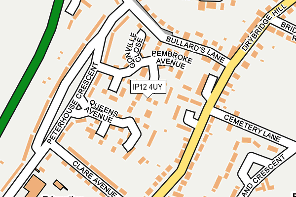 IP12 4UY map - OS OpenMap – Local (Ordnance Survey)