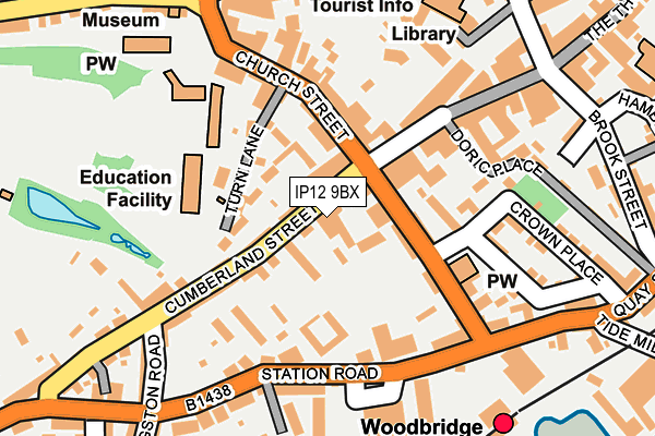 IP12 9BX map - OS OpenMap – Local (Ordnance Survey)