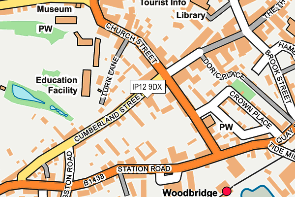 IP12 9DX map - OS OpenMap – Local (Ordnance Survey)