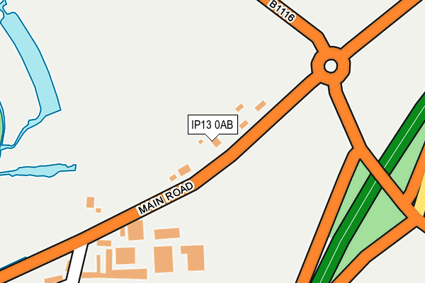IP13 0AB map - OS OpenMap – Local (Ordnance Survey)