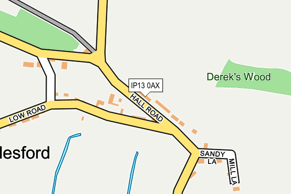 IP13 0AX map - OS OpenMap – Local (Ordnance Survey)