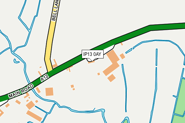 IP13 0AY map - OS OpenMap – Local (Ordnance Survey)
