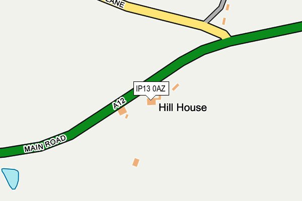 IP13 0AZ map - OS OpenMap – Local (Ordnance Survey)
