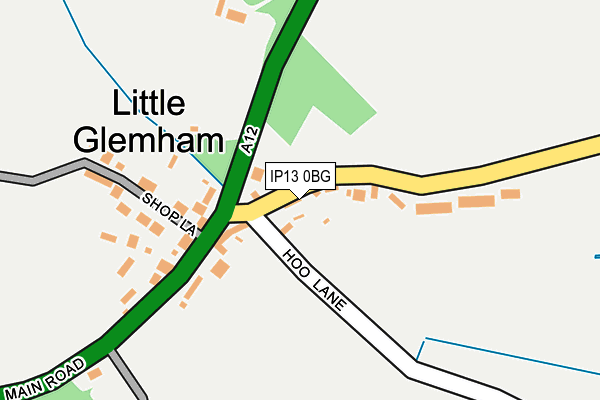 IP13 0BG map - OS OpenMap – Local (Ordnance Survey)