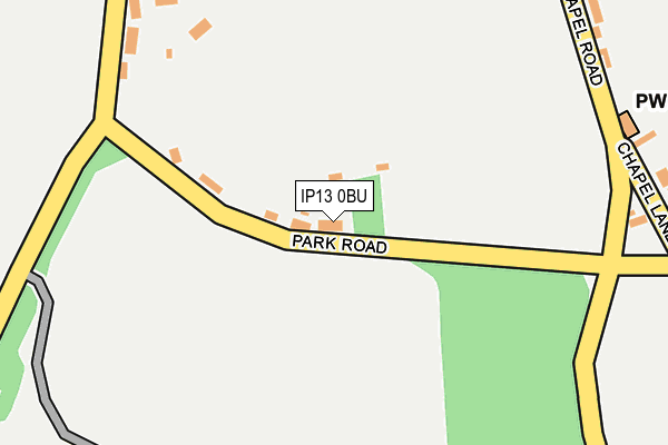 IP13 0BU map - OS OpenMap – Local (Ordnance Survey)