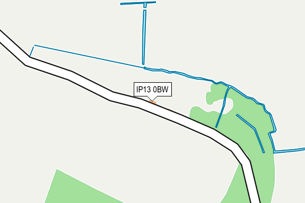 IP13 0BW map - OS OpenMap – Local (Ordnance Survey)