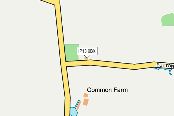 IP13 0BX map - OS OpenMap – Local (Ordnance Survey)