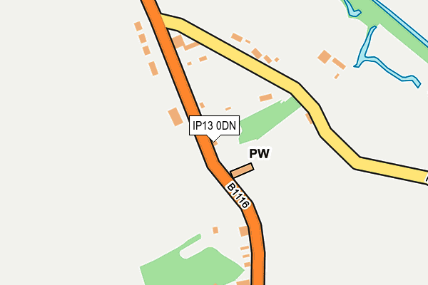 IP13 0DN map - OS OpenMap – Local (Ordnance Survey)