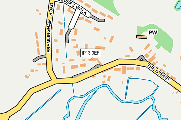 IP13 0EF map - OS OpenMap – Local (Ordnance Survey)