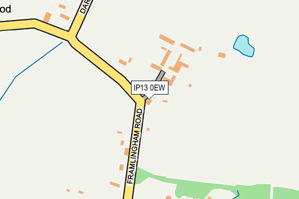 IP13 0EW map - OS OpenMap – Local (Ordnance Survey)