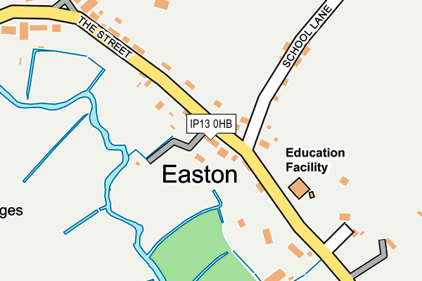 IP13 0HB map - OS OpenMap – Local (Ordnance Survey)