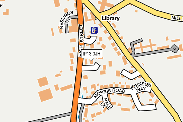 IP13 0JH map - OS OpenMap – Local (Ordnance Survey)