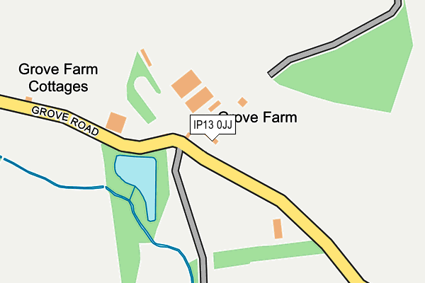 IP13 0JJ map - OS OpenMap – Local (Ordnance Survey)