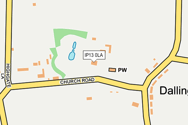 IP13 0LA map - OS OpenMap – Local (Ordnance Survey)