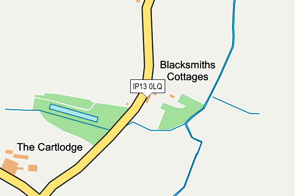 IP13 0LQ map - OS OpenMap – Local (Ordnance Survey)