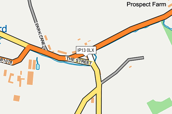 IP13 0LX map - OS OpenMap – Local (Ordnance Survey)