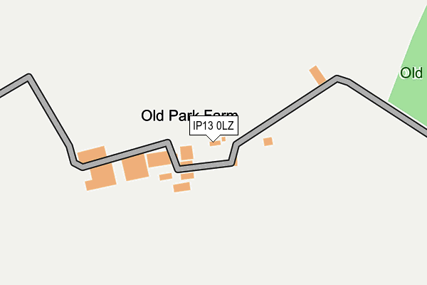 IP13 0LZ map - OS OpenMap – Local (Ordnance Survey)