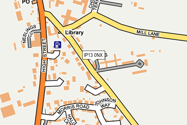 IP13 0NX map - OS OpenMap – Local (Ordnance Survey)