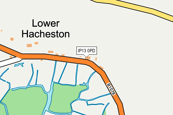 IP13 0PD map - OS OpenMap – Local (Ordnance Survey)