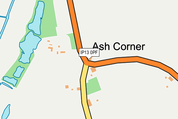 IP13 0PF map - OS OpenMap – Local (Ordnance Survey)