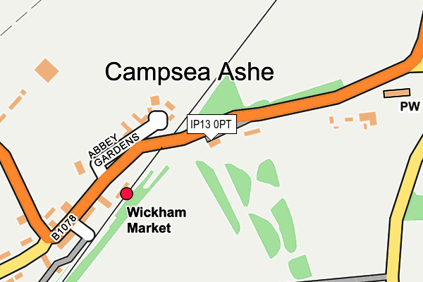 IP13 0PT map - OS OpenMap – Local (Ordnance Survey)