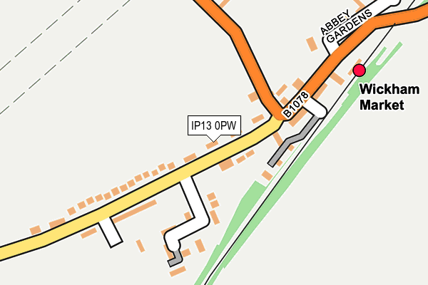IP13 0PW map - OS OpenMap – Local (Ordnance Survey)