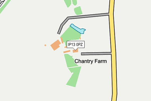 IP13 0PZ map - OS OpenMap – Local (Ordnance Survey)