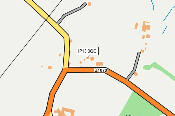 IP13 0QQ map - OS OpenMap – Local (Ordnance Survey)