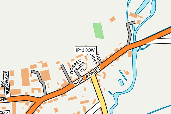 IP13 0QW map - OS OpenMap – Local (Ordnance Survey)