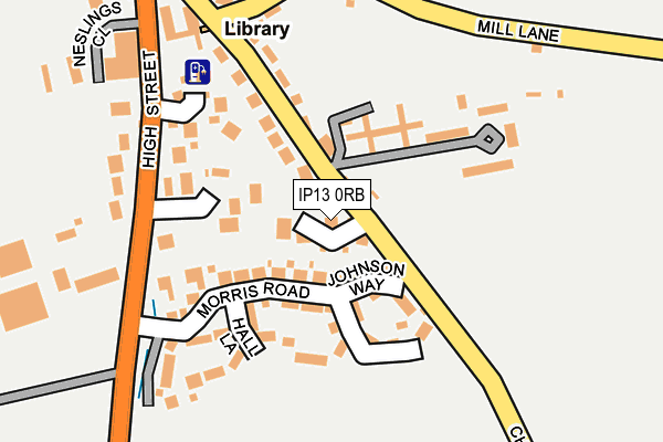IP13 0RB map - OS OpenMap – Local (Ordnance Survey)