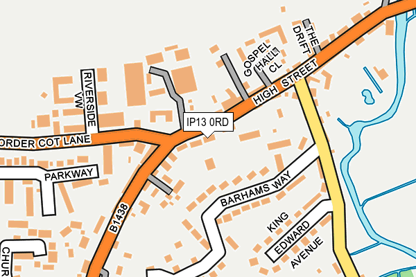 IP13 0RD map - OS OpenMap – Local (Ordnance Survey)