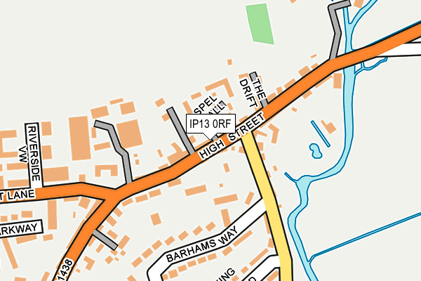 IP13 0RF map - OS OpenMap – Local (Ordnance Survey)