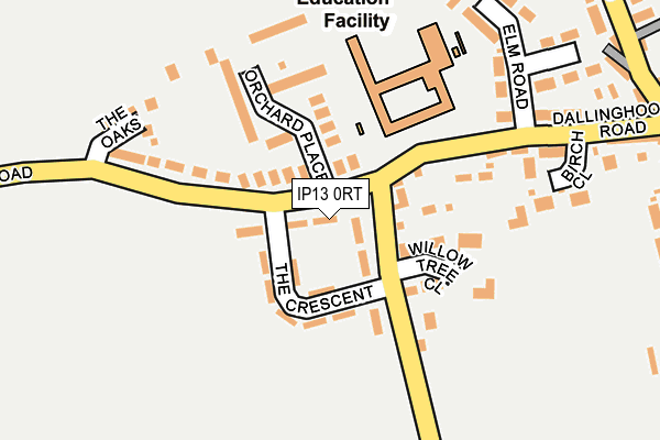 IP13 0RT map - OS OpenMap – Local (Ordnance Survey)