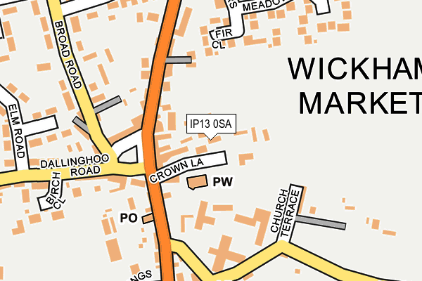 Map of WICKHAM MARKET DENTAL PRACTICE LIMITED at local scale
