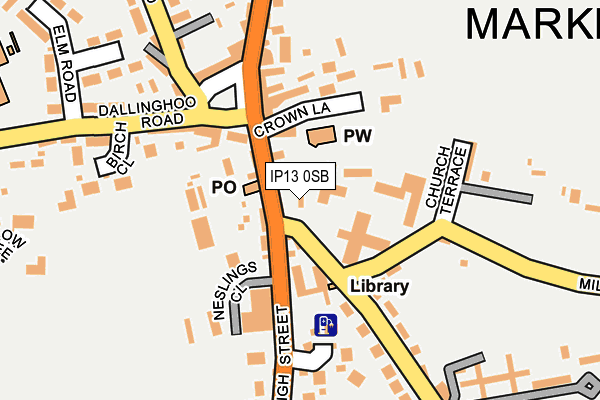 IP13 0SB map - OS OpenMap – Local (Ordnance Survey)