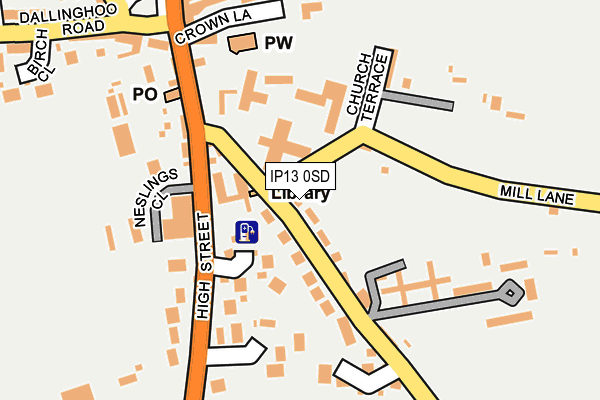 IP13 0SD map - OS OpenMap – Local (Ordnance Survey)