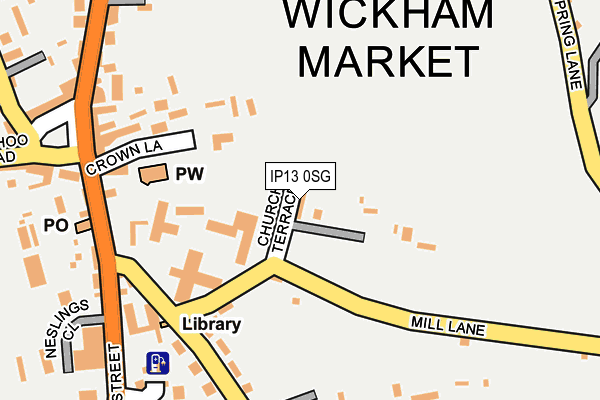 IP13 0SG map - OS OpenMap – Local (Ordnance Survey)